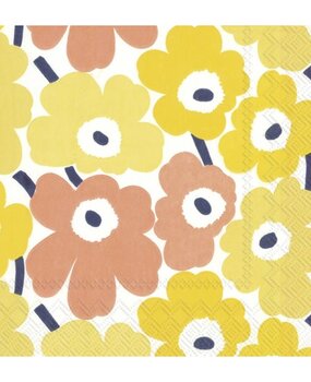 Marimekko Marimekko Mini Unikko Paper Napkins 33x33cm yellow Marimekko Marimekko Mini Unikko Paper Napkins 33x33cm yellow