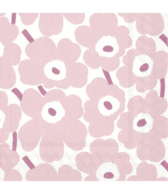 Marimekko Marimekko Mini Unikko Paper Napkins 33x33cm light pink