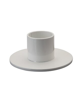 KunstIndustrien KunstIndustrien - for Ø3cm candle - metal white Candlestick Round