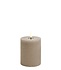 Uyuni Lighting LED Wax pillar candle Ø7.8 x 10cm with melted center Sandstone Uyuni Lighting LED Wax pillar candle Ø7.8 x 10cm with melted center Sandstone