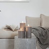 Uyuni Lighting Uyuni Lighting LED Wax pillar candle Ø7.8 x 10cm with melted center Sandstone Uyuni Lighting Uyuni Lighting LED Wax pillar candle Ø7.8 x 10cm with melted center Sandstone
