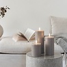 Uyuni Lighting Uyuni Lighting LED Wax pillar candle Ø7.8 x 10cm with melted center Sandstone Uyuni Lighting Uyuni Lighting LED Wax pillar candle Ø7.8 x 10cm with melted center Sandstone