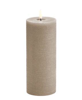 Uyuni Lighting Uyuni Lighting LED Wax pillar candle Ø7.8 x 20cm with melted center Sandstone Uyuni Lighting Uyuni Lighting LED Wax pillar candle Ø7.8 x 20cm with melted center Sandstone
