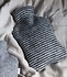 Lapuan Kankurit Katti  hot water bottle with wool cover black and white stripe 2lt