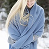 Lapuan Kankurit Lapuan Kankurit Uni woolen wrap scarf with pockets 60x170 Rainy Blue Lapuan Kankurit Lapuan Kankurit Uni woolen wrap scarf with pockets 60x170 Rainy Blue