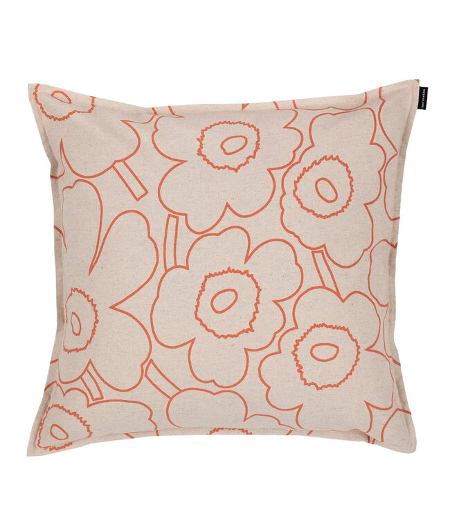 Marimekko Marimekko Pieni Piirto Unikko cushion cover 50x50cm linen light terracotta