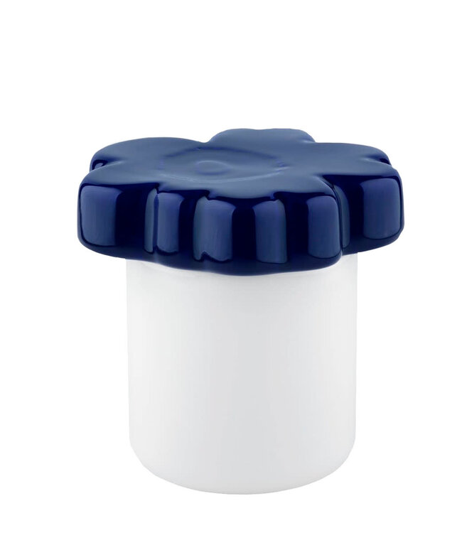 Marimekko Marimekko Unikko storage jar 60th anniversary collector's item 6.5x15.5cm white-dark blue