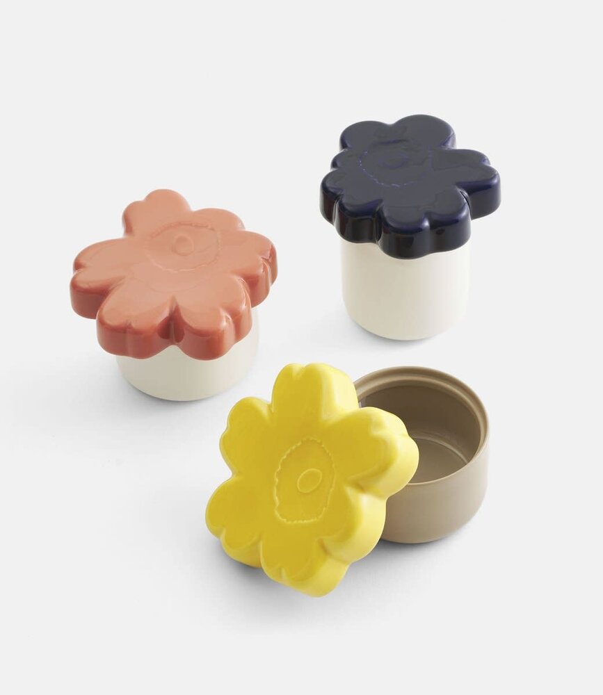 Marimekko Marimekko Unikko storage jar 60th anniversary collector's item 19x11cm terra-spring yellow Marimekko Marimekko Unikko storage jar 60th anniversary collector's item 19x11cm terra-spring yellow