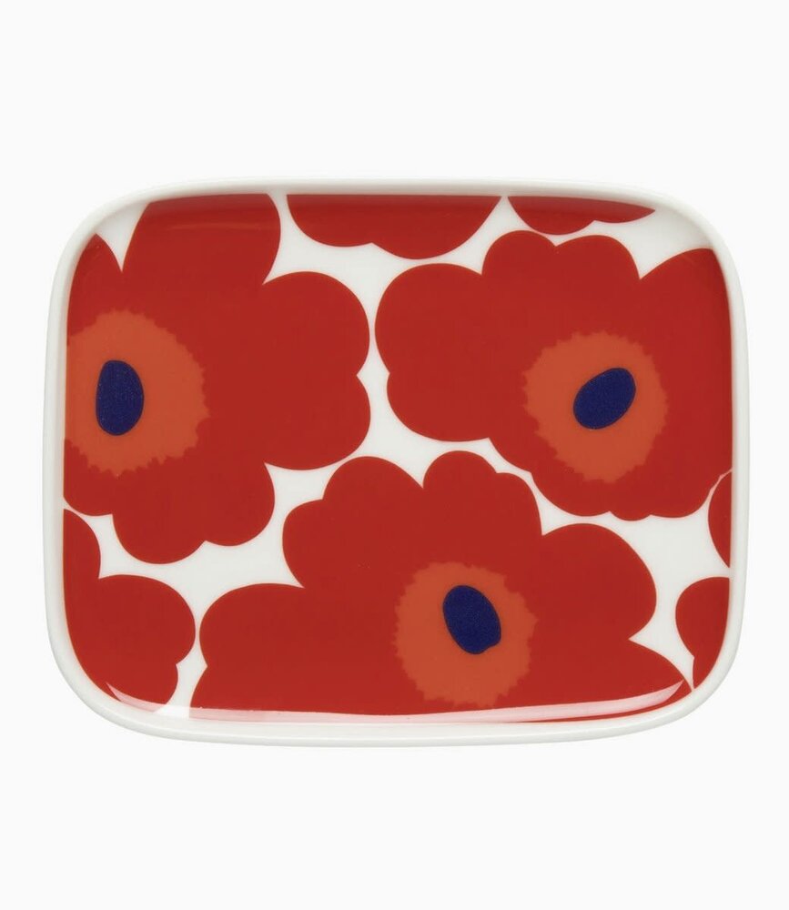 Marimekko Marimekko Unikko bord 12x15cm rood Marimekko Marimekko Unikko bord 12x15cm rood