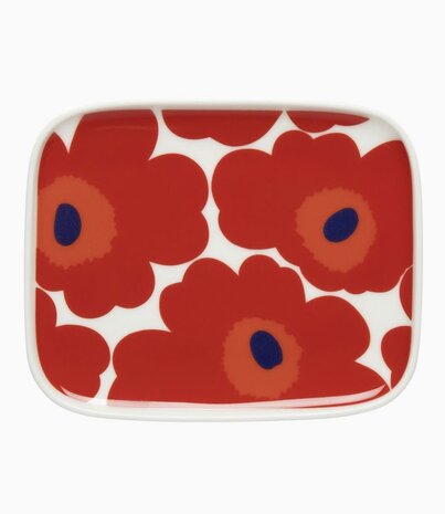 Marimekko Marimekko Unikko bord 12x15cm rood Marimekko Marimekko Unikko bord 12x15cm rood