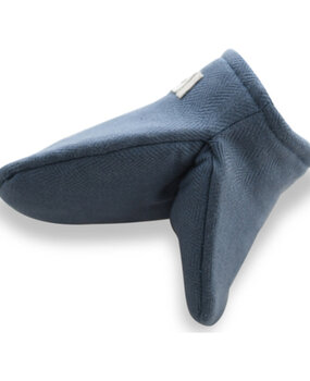 The Organic Company The Organic Company Mini oven mitts set of 2 Grey Blue GOTS certified The Organic Company The Organic Company Mini oven mitts set of 2 Grey Blue GOTS certified