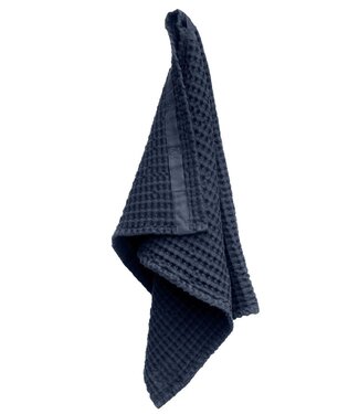 The Organic Company The Organic Company Waffle towel 50x75cm Dark blue GOTS certified