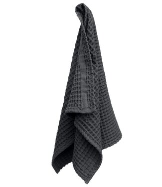 The Organic Company The Organic Company Waffle towel 50x75cm Dark grey GOTS certified