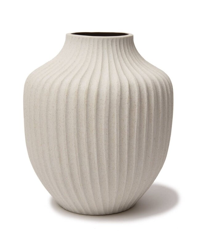 LINDFORM LINDFORM Kyoto Sand white Light Deep line vase H20cm