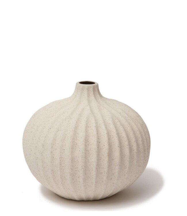 LINDFORM LINDFORM vase Bari Sand White Light Deep Line H10cm Large