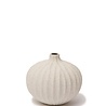 LINDFORM LINDFORM vaas Bari Sand White Light Deep Line H7.5cm Medium LINDFORM LINDFORM vaas Bari Sand White Light Deep Line H7.5cm Medium