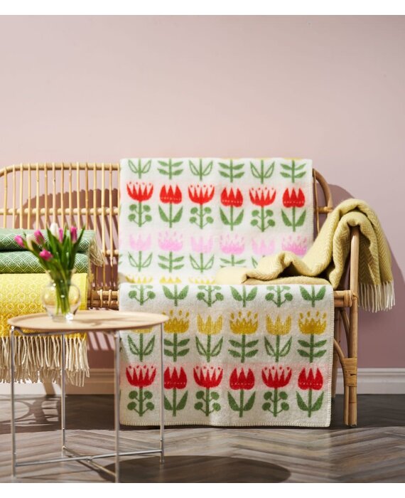 Klippan Tulp 130x180cm wollen plaid 100% eco lamswol