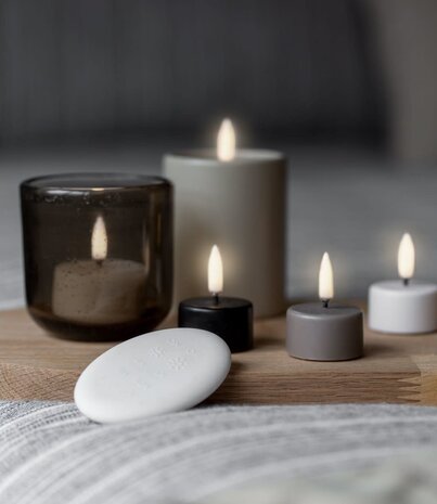 Uyuni Lighting Uyuni Lighting LED WAX theelicht 400+ Ø4 H4,9cm Sandstone incl. batterij
