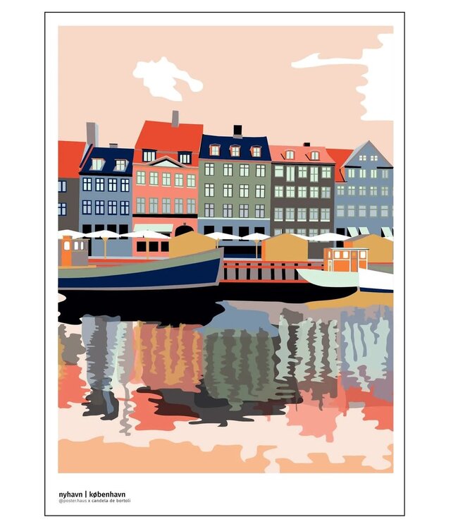 Nyhavn evening poster 50x70cm