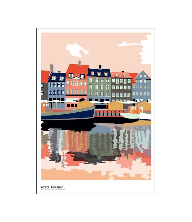 Nyhavn avond poster A3