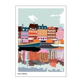 Nyhavn morning poster A3 Nyhavn morning poster A3