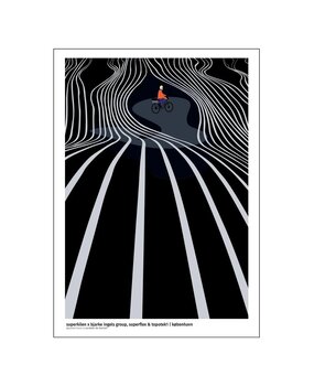 Superkilen Kopenhagen poster A3 Grijs