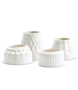 Dottir Dottir Alba Flock Votive 4 tealight holder set of 4