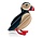 LOVI papegaaiduiker Puffin blauw rood (diverse formaten)