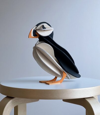 LOVI LOVI papegaaiduiker Puffin zwart oranje (diverse formaten) LOVI LOVI papegaaiduiker Puffin zwart oranje (diverse formaten)