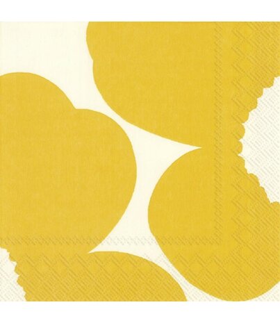 Marimekko Marimekko Isot Unikko Paper Napkins 33x33cm yellow Marimekko Marimekko Isot Unikko Paper Napkins 33x33cm yellow