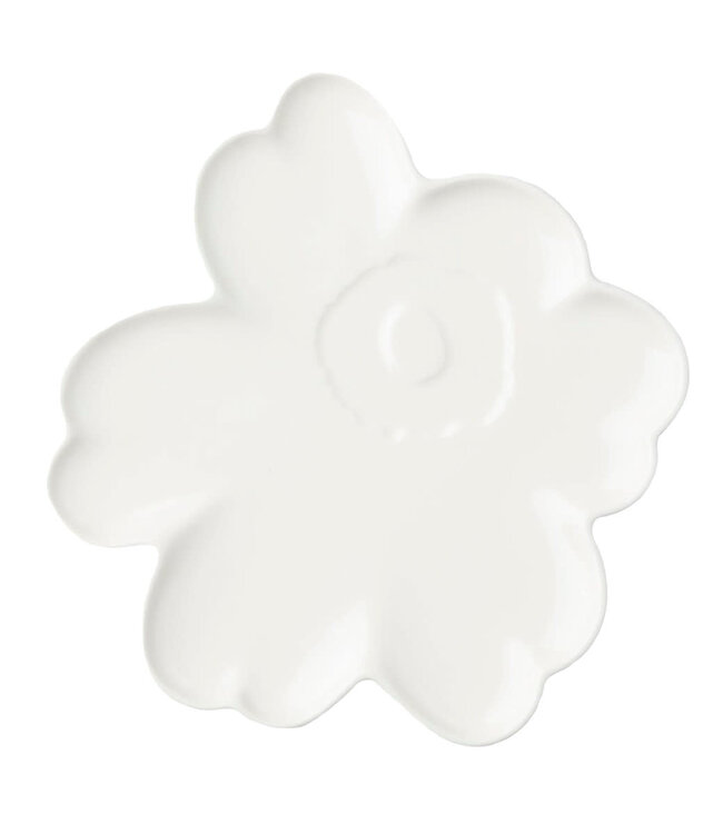 Marimekko Marimekko Unikko shaped plate 20cm white