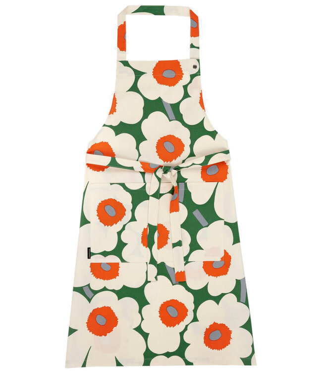 Marimekko Marimekko Pieni Unikko kitchen apron green orange