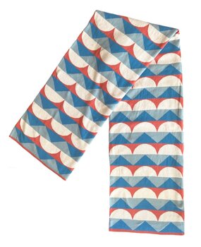 Funky Doris Funky Doris Toby plaid knitted 100% cotton 130x170cm blue Funky Doris Funky Doris Toby plaid knitted 100% cotton 130x170cm blue