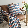 Funky Doris Funky Doris Toby plaid gebreid 100% katoen 130x170cm blauw Funky Doris Funky Doris Toby plaid gebreid 100% katoen 130x170cm blauw