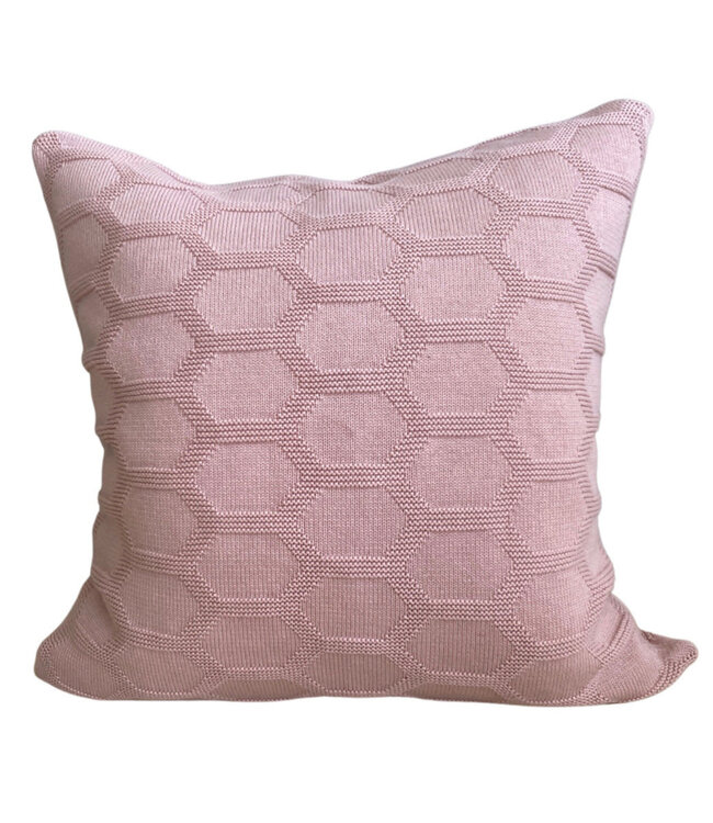 Funky Doris Funky Doris Herdis cushion cover knitted 100% cotton 48x48cm pink excl. inner cushion