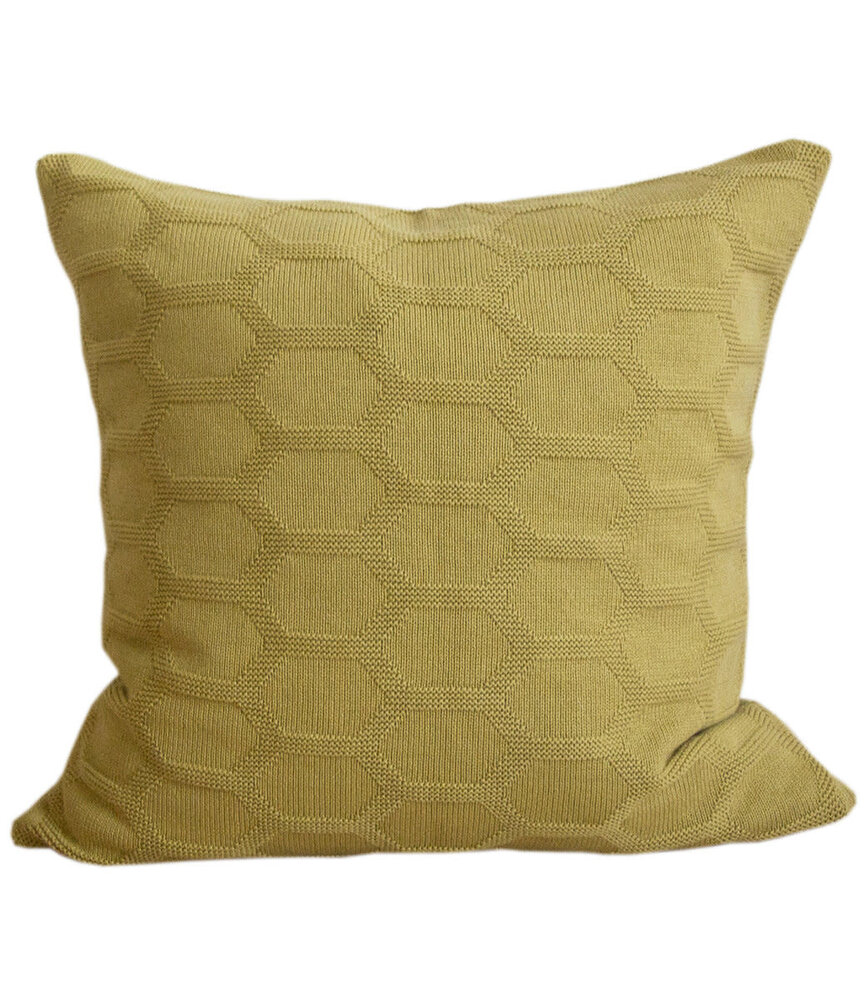 Funky Doris Funky Doris Herdis cushion cover knitted 100% cotton 48x48cm olive excl. inner cushion Funky Doris Funky Doris Herdis cushion cover knitted 100% cotton 48x48cm olive excl. inner cushion