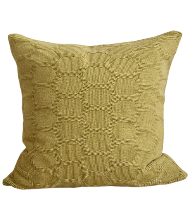 Funky Doris Funky Doris Herdis cushion cover knitted 100% cotton 48x48cm olive excl. inner cushion