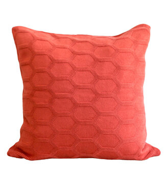 Funky Doris Funky Doris Herdis cushion cover knitted 100% cotton 48x48cm melon excl. inner cushion