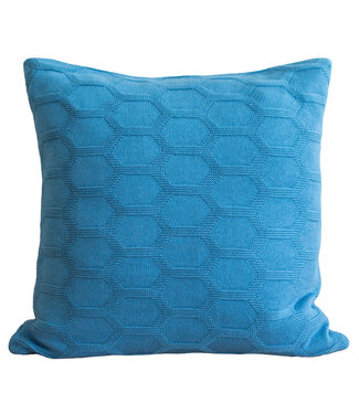 Funky Doris Funky Doris Herdis cushion cover knitted 100% cotton 48x48cm blue excl. inner cushion