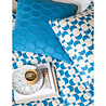 Funky Doris Funky Doris Edith plaid gebreid 100% katoen 130x170cm blauw Funky Doris Funky Doris Edith plaid gebreid 100% katoen 130x170cm blauw