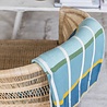 Funky Doris Funky Doris Alvin plaid gebreid 100% katoen 130x170cm Blauw Funky Doris Funky Doris Alvin plaid gebreid 100% katoen 130x170cm Blauw