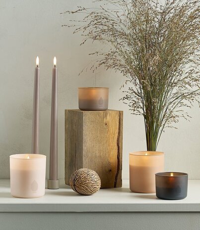 Uyuni Lighting Uyuni Lighting LED Wax kaars in glas Ø9.2 x H10.2cm Grijs Uyuni Lighting Uyuni Lighting LED Wax kaars in glas Ø9.2 x H10.2cm Grijs