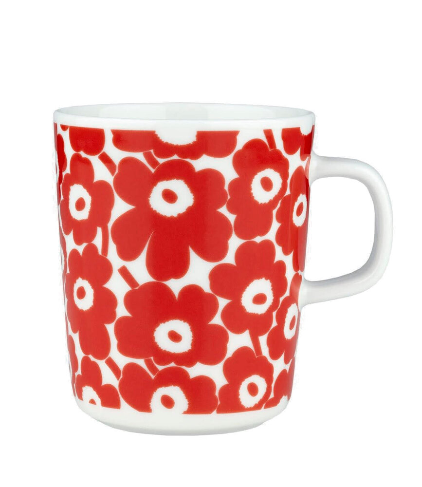 Marimekko Marimekko Pikkuinen Unikko 60-jarig Jubileum beker 2.5 dl rood Marimekko Marimekko Pikkuinen Unikko 60-jarig Jubileum beker 2.5 dl rood