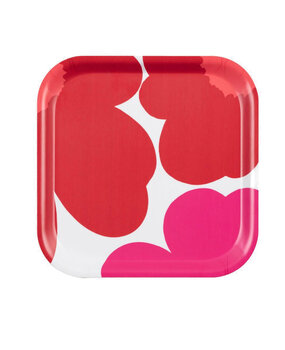 Marimekko Marimekko Unikko 60-jarig Jubileum dienblad 20x20cm rood