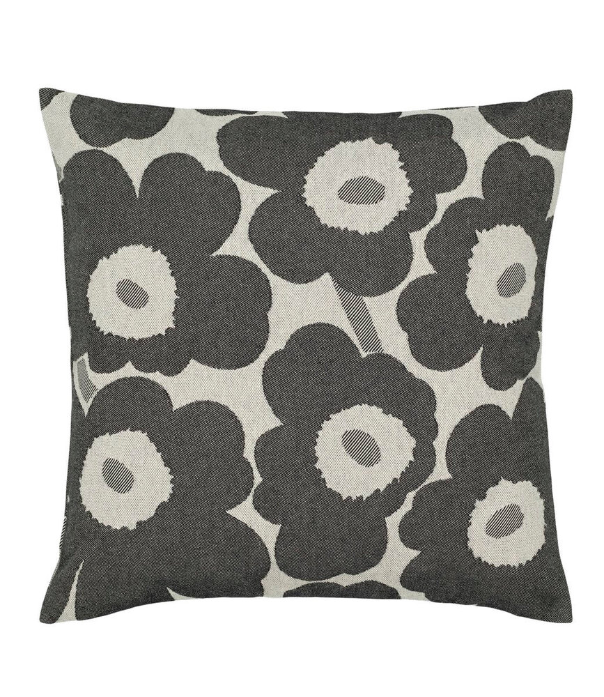 Marimekko Marimekko Pieni Unikko cushion cover 47x47cm charcoal sand Marimekko Marimekko Pieni Unikko cushion cover 47x47cm charcoal sand