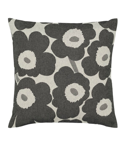 Marimekko Marimekko Pieni Unikko cushion cover 47x47cm charcoal sand Marimekko Marimekko Pieni Unikko cushion cover 47x47cm charcoal sand