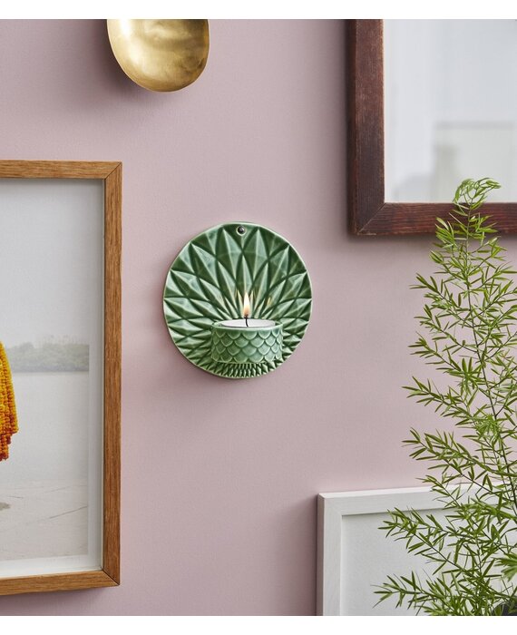 Dottir wand kandelaar Pipanella Wall Votive Scales Green