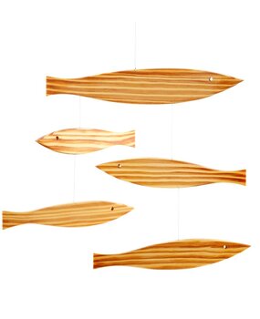 Flensted Mobiles Flensted Mobiles Floating Fish 27x37cm mobiel dennenhout