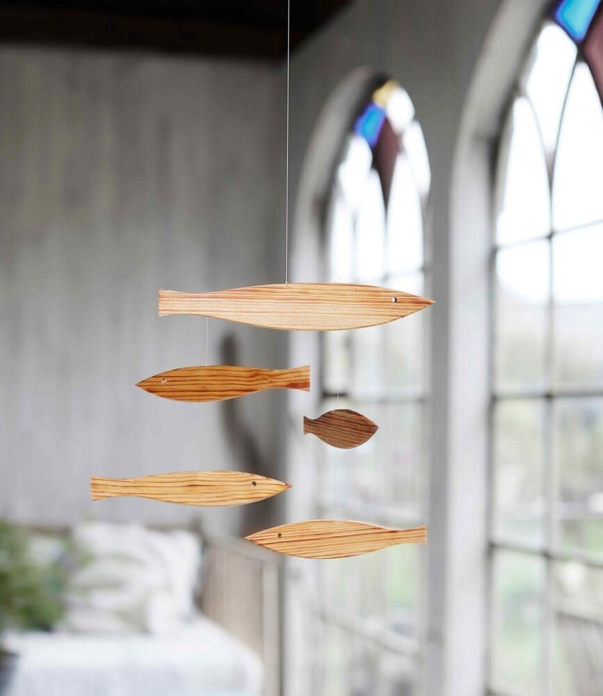 Flensted Mobiles Floating Fish 27x37cm mobile pine wood