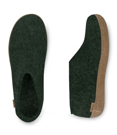 Glerups Glerups Shoe Pantoffel met leren zool (diverse maten) Forest